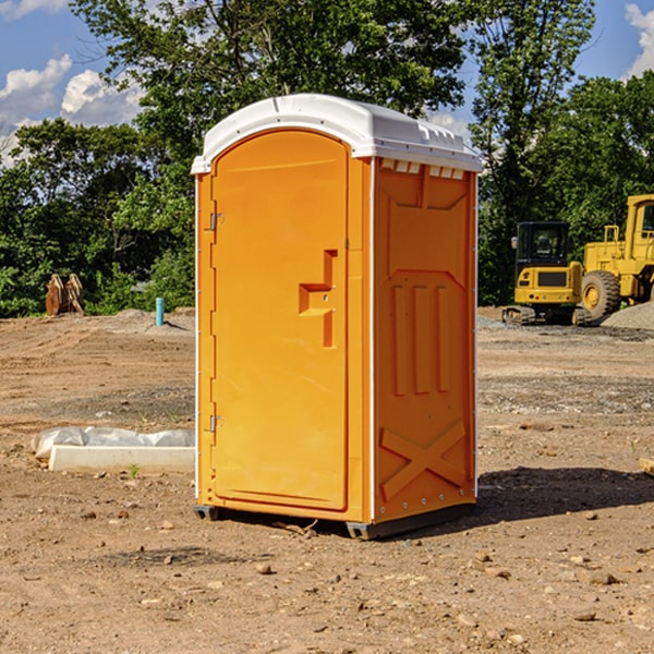 how often are the porta potties cleaned and serviced during a rental period in Crumpler